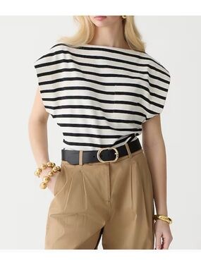 J. Crew | boatneck muscle top in Carter mariner stripe